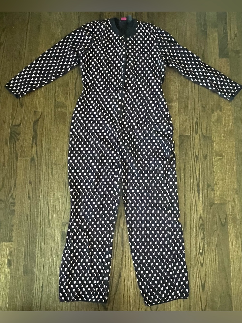 PLAYBOY Black Shirt with Pink Bunny Print